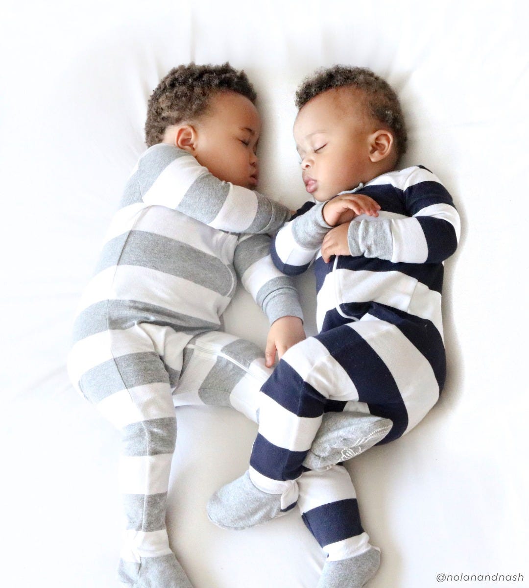 Rugby Stripe Organic Cotton Zip Front Sleeper