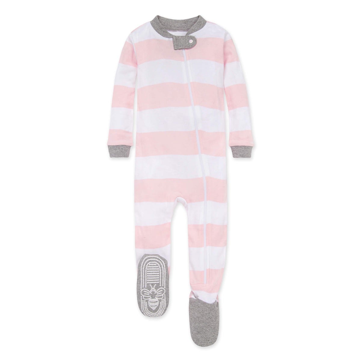Rugby Stripe Organic Cotton Zip Front Sleeper