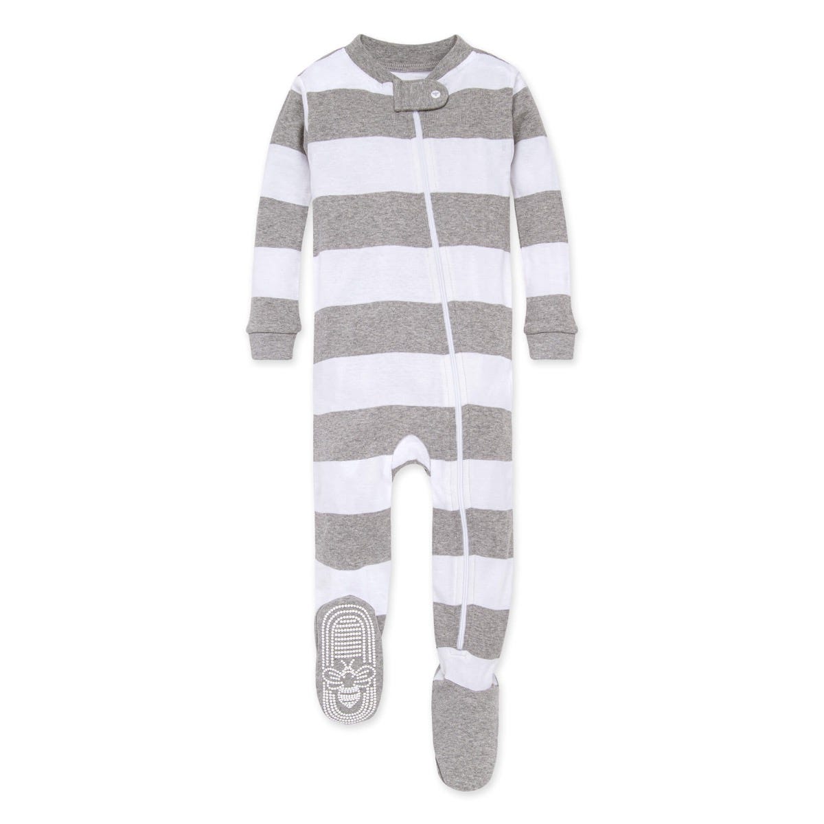 Rugby Stripe Organic Cotton Zip Front Sleeper