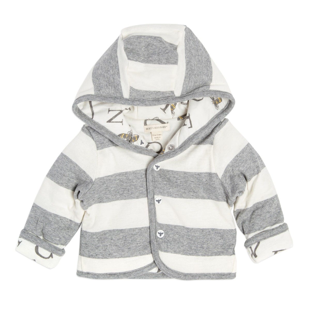 Bee C Organic Cotton Reversible Jacket Heather Grey White