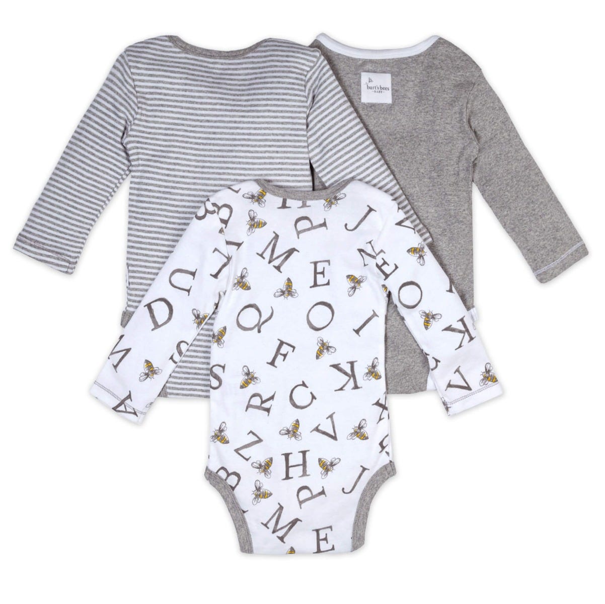 A-Bee-C Long Sleeve Organic Baby Bodysuits Pack – Burt's Bees Baby