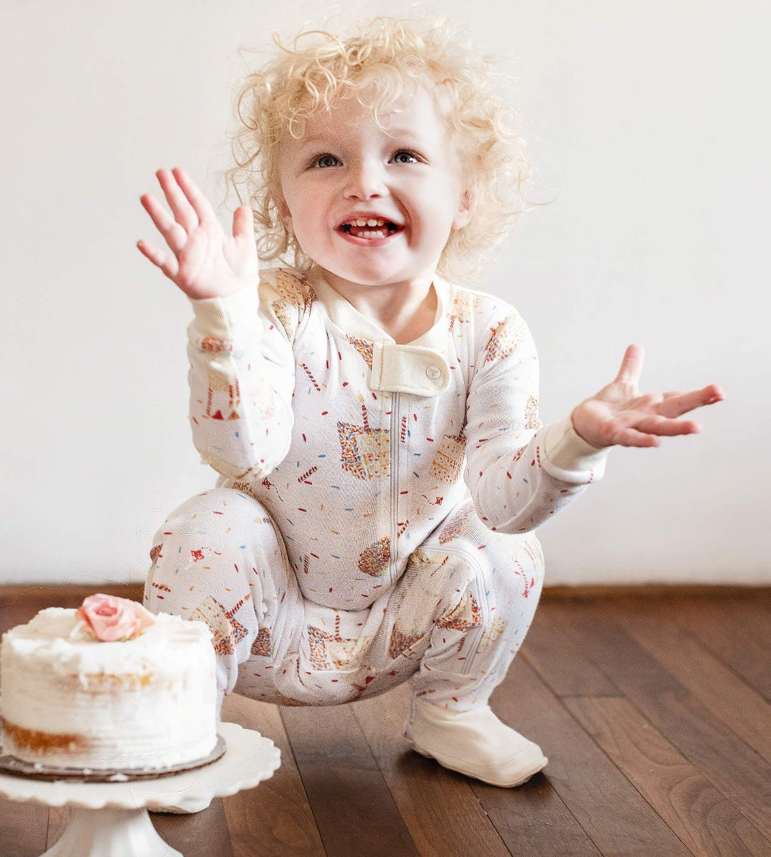 Product Image 2 of Birthday Cake Organic Cotton One-Piece Sleeper