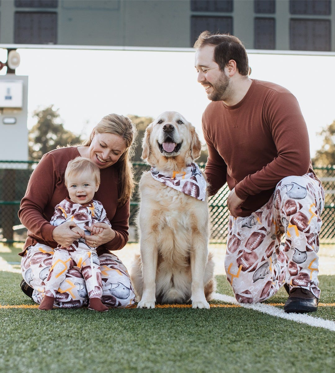 Football Season Organic Matching Family Pajamas