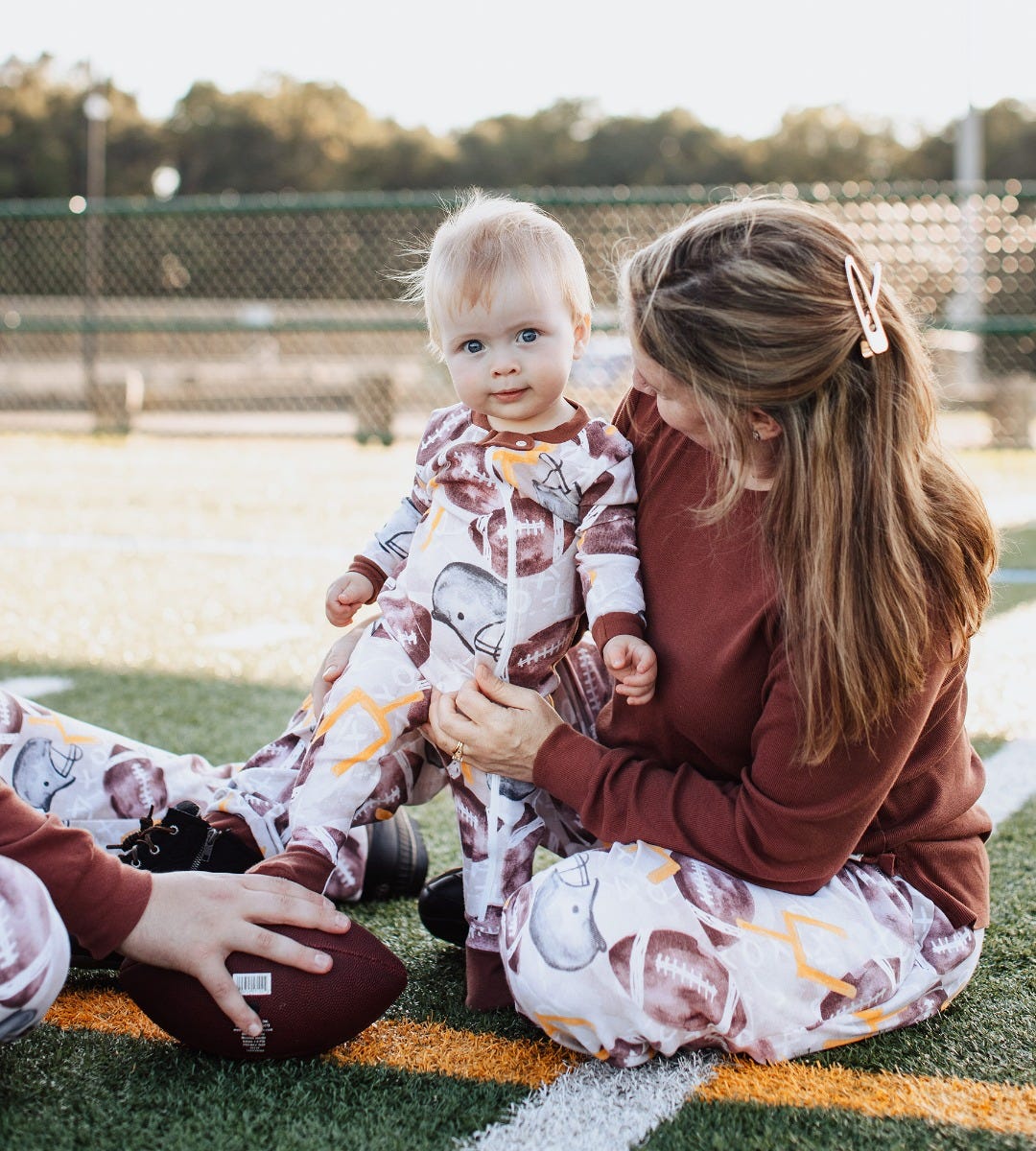 Football Season Organic Matching Family Pajamas