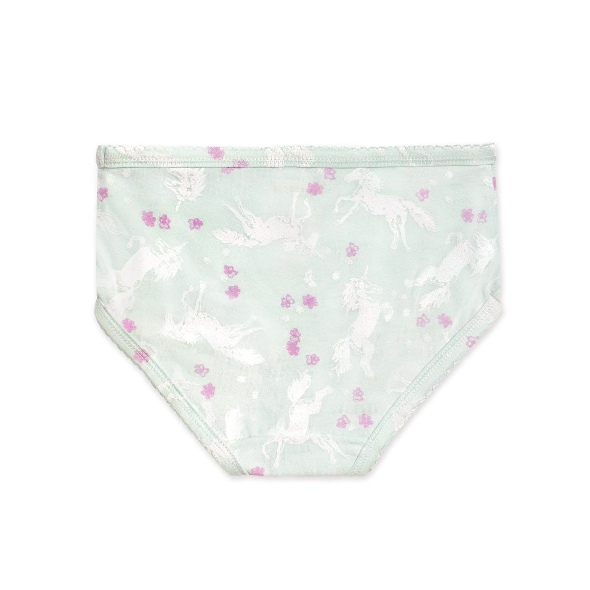 Planets & Magical Unicorn Organic Cotton Toddler Girl Underwear 5 Pack Back