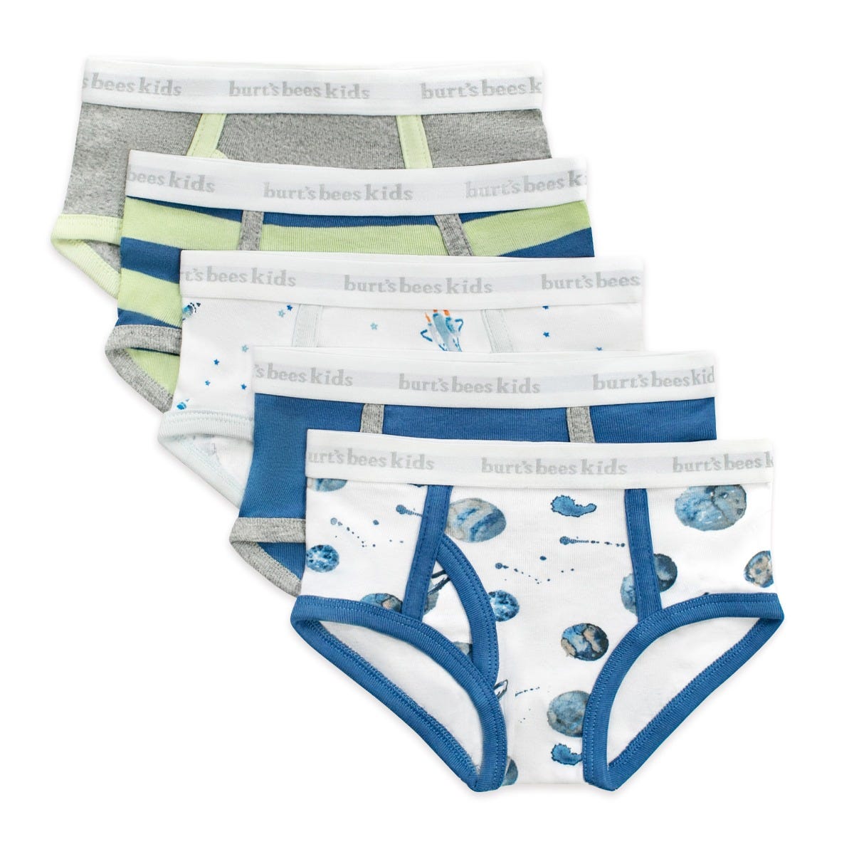 Planets & Space Shuttles Organic Cotton Underwear 5 Pack